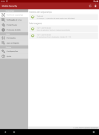 G DATA Mobile Security Android: Centro de segurança